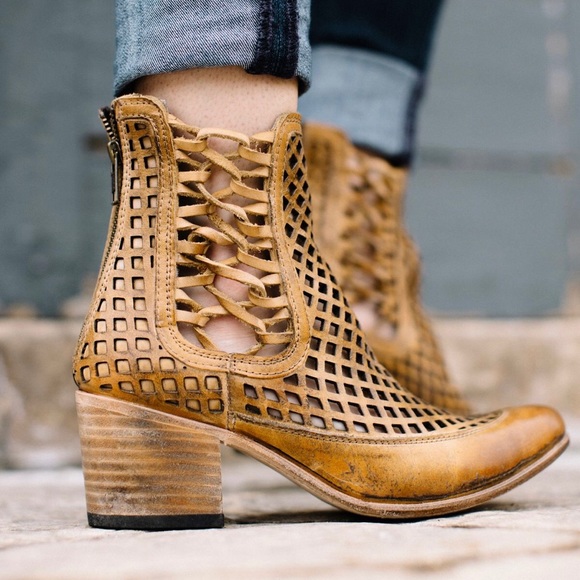 Shoes | Freebird Lazor Bootie Cognac 